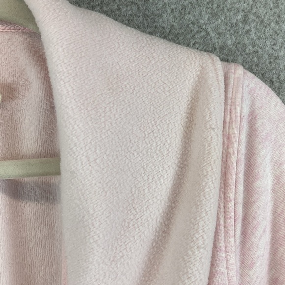 UGG bathrobe plush pink flannel lined L warm and cozy midi modest - Picture 5 of 10